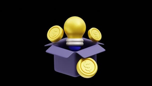 3D Business Box Idea Animation