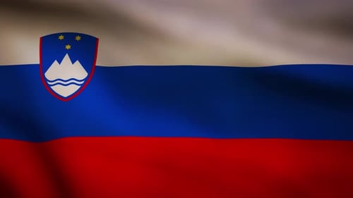 Slovenia National Flag Waving Animation