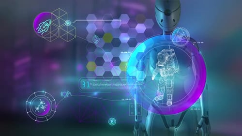 AI And Infographics Data Array 4K