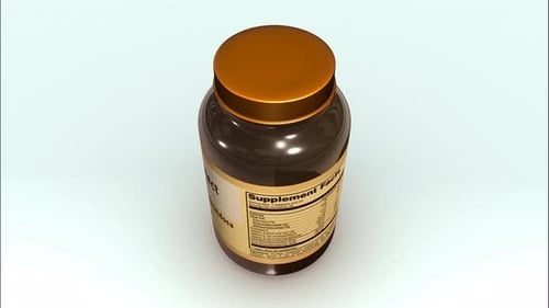 Modern 3D Rotating Supplement Bottle Display