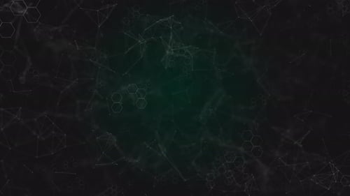 Abstract Blue Waves Background Animation Polygonal Cyber Structure Light Rays Data Connection