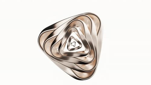 Metallic golden curve geometry background