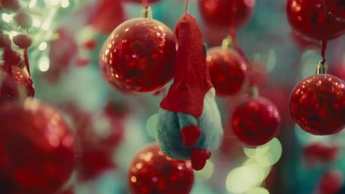 Festive Christmas Decorations and Gnome Ornament