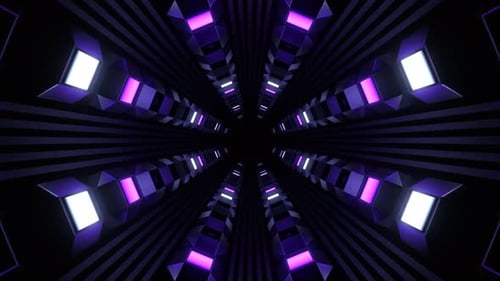 Lighting Blue And Purple Slow Strobe Type Rotation Tunnel Background Vj Loop In 4K