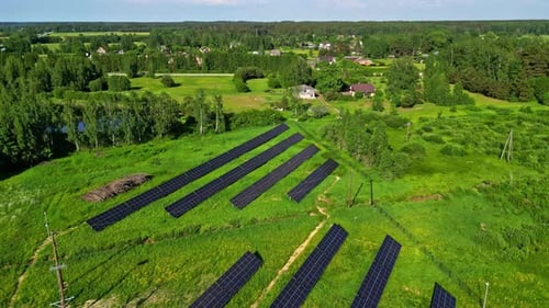 Solar panel clean green energy production off grid setup electricity generating from sun