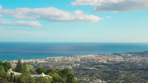 Lapso de tiempo con vistas a Fuengirola, Andalucía, España
