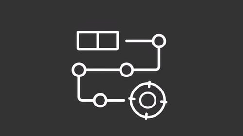 Animated Line Diagram Drawing Corporate Process Flow