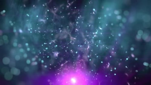 Dynamic Space Nebula Particle Light Background