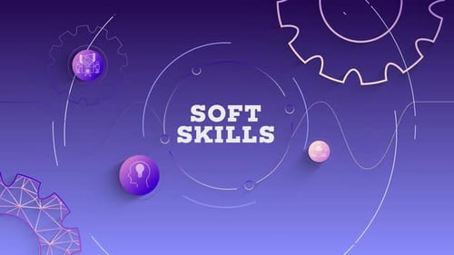 Animated Soft Skills Concept with Corporate Icons