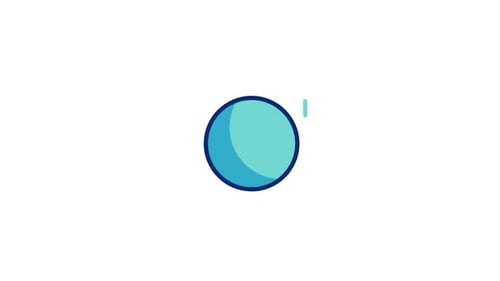 Animated Flat Design Download Arrow Icon