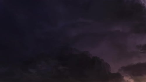 Dramatic Storm Clouds Churning in the Night