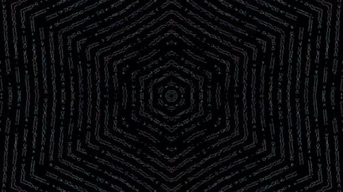 Hypnotic Abstract Geometric Hexagon Glitch Background