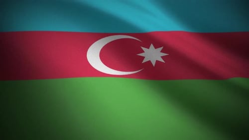 Azerbaijan National Flag Waving Loopable Animation