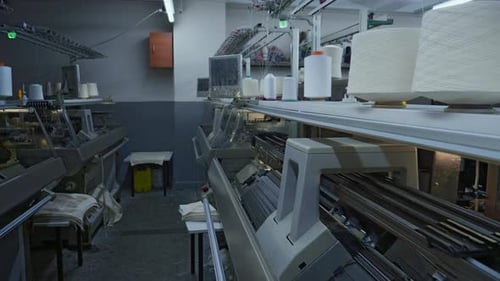 Production Process in a Textile Factory 4k