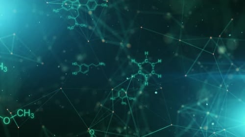 Futuristic Molecular Structure Plexus Network Science Background Loop