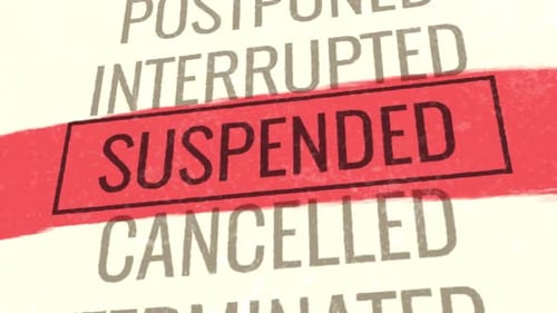 Animated Status Words With Grunge Red Strike