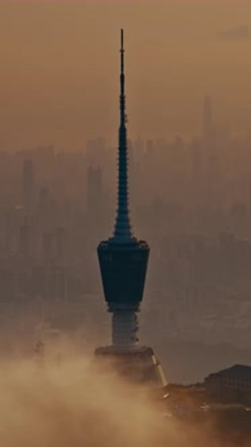 Vertical View Of Shenzhen Cityscape, China