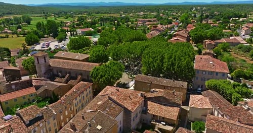 The Ancient Authentic Town of Aups in Provence France with Traditional Architecture