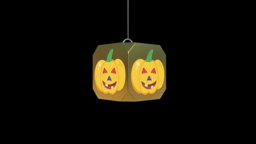 Animated 3D Halloween Pumpkin Lantern Rotating Decoration