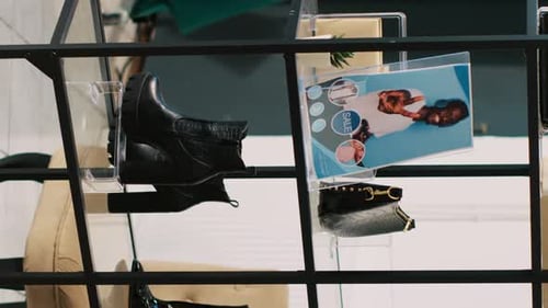 Empty Clothing Store Filled with Hangers