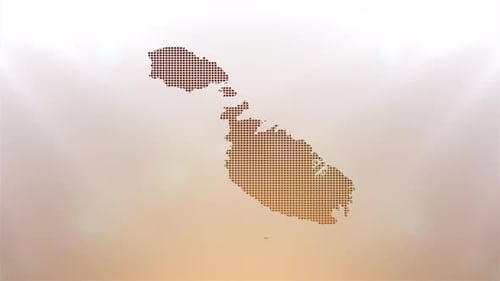 Digital Pixel Map of Malta Reveal Animation