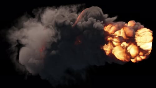 Explosion Separate Smoke Fire 4K
