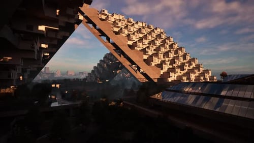 A Massive Architectural Structure with Numerous Windows
