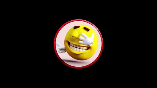 New Funny And Happy 3d Emoji With Text Background Loop Animation V7