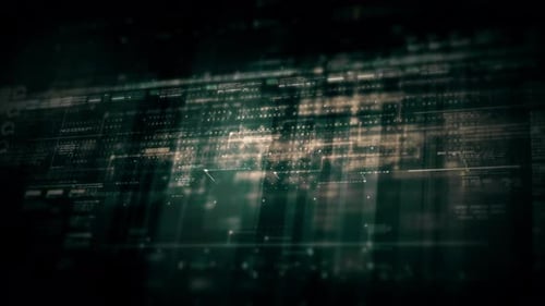 Immersive Data Matrix Display, Dynamic Information Network Simulation 03