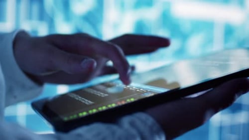 Profissional de IA executa código no data center