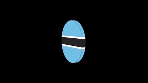 Flag of Botswana 3d icon video