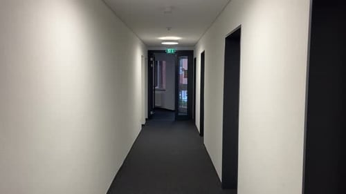 Modern Interior Empty Hallway with White Walls