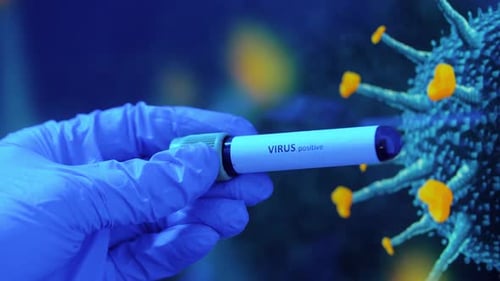 Virus Sample Positive in Blue Science Lab