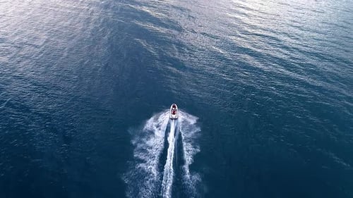 Man riding jet ski in the lake