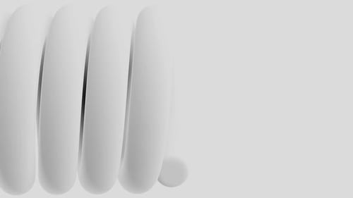 Courbes blanches lisses sur fond gris clair