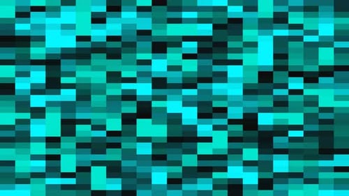 Dynamic Cyan Pixel Grid Abstract Background Loop