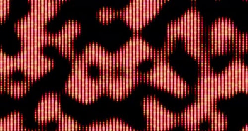 Animated Glowing Red and Orange Fluid Dot Pattern Background