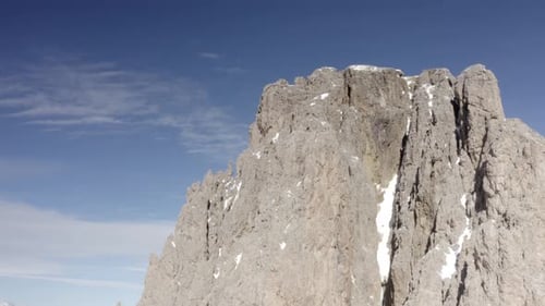 Aerial flight adove stunning Alps