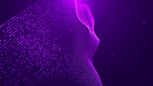 Purple Digital Technology Particle Wave Flow