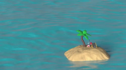 Claymation Island Adventure with Sea Monster Tentacles Attack