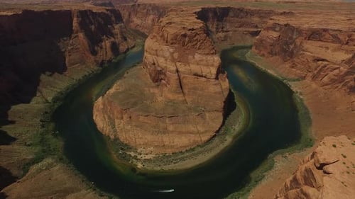 Aerial View Of Grand Canyon Horseshoe Bend And Colorado River Arizona, United States