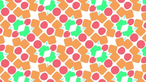 Vibrant Flat Design Geometric Pattern Seamless Loop