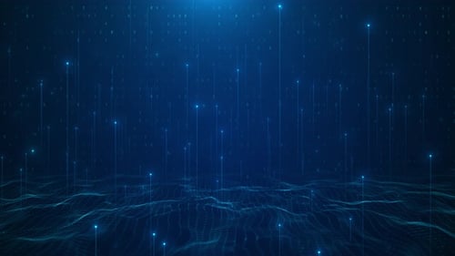 Futuristic Digital Data Network Abstract Motion Graphic Background