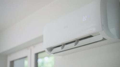 Modern Air Conditioner Unit Installed in Home