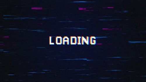 LOADING Glitch and Retro Text