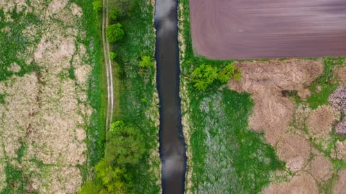Aerial view of river