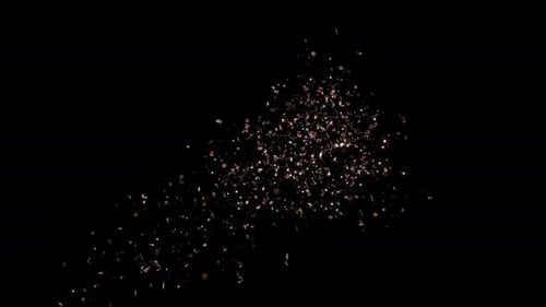 Golden Confetti Explosion Celebration Particles Dynamic Burst of Particles Background Sparkling