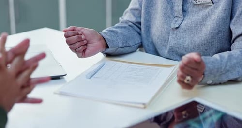 Meeting Between Two People at a Table