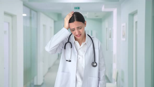 Distressed Doctor in Hospital Corridor, Medical Stock Footage ft ...