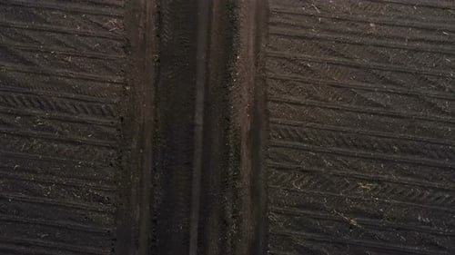 Dirty Road at Geodetic Exploration Site Upper View